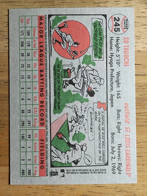 2005 Topps Heritage #245 So Taguchi