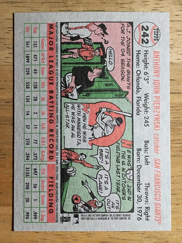 2005 Topps Heritage #242 A.J. Pierzynski