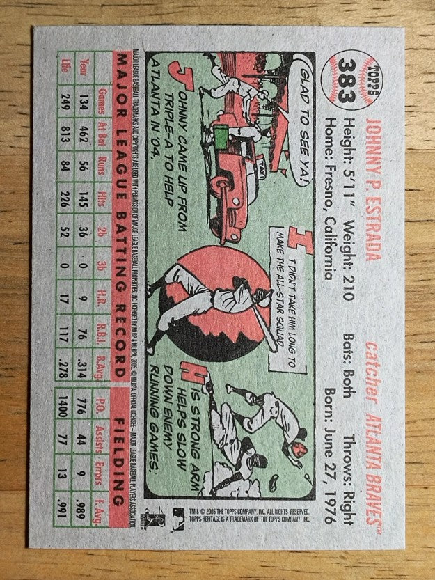2005 Topps Heritage #383 Johnny Estrada