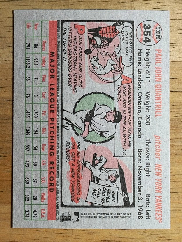 2005 Topps Heritage #354 Paul Quantrill