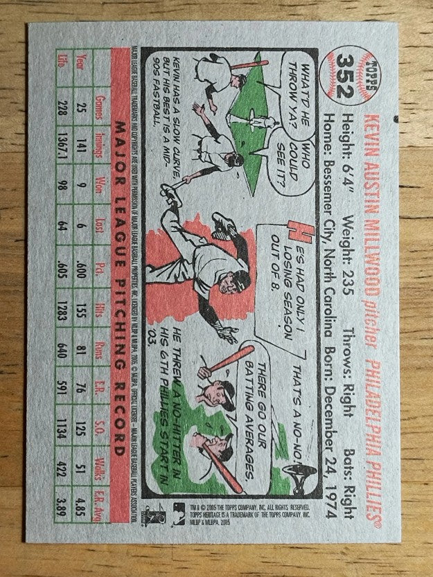 2005 Topps Heritage #352 Kevin Millwood