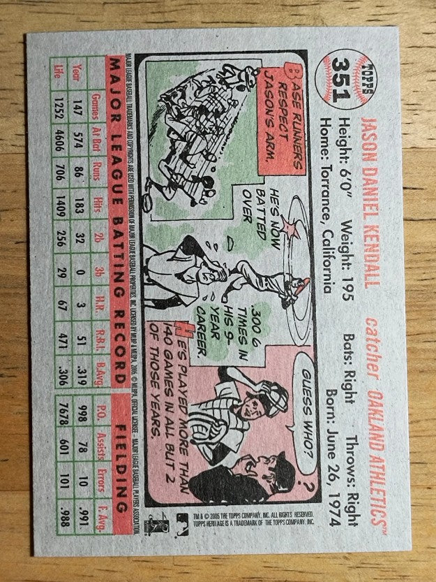 2005 Topps Heritage #351 Jason Kendall
