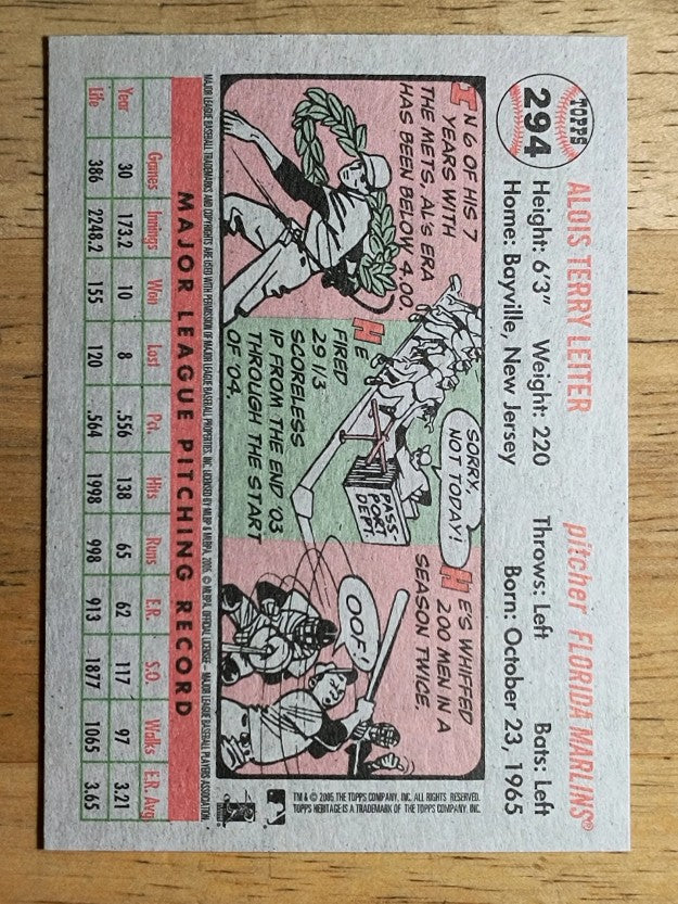 2005 Topps Heritage #294 Al Leiter