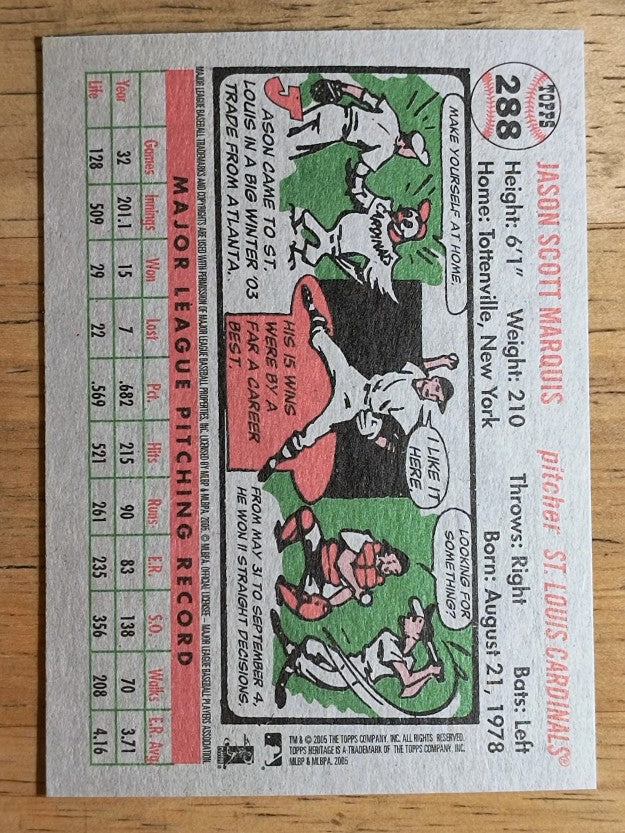 2005 Topps Heritage #288 Jason Marquis