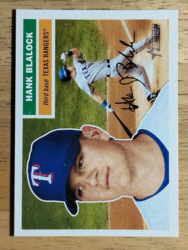 2005 Topps Heritage #286A Hank Blalock Hitting