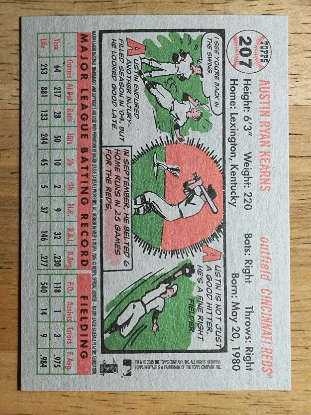 2005 Topps Heritage #207 Austin Kearns