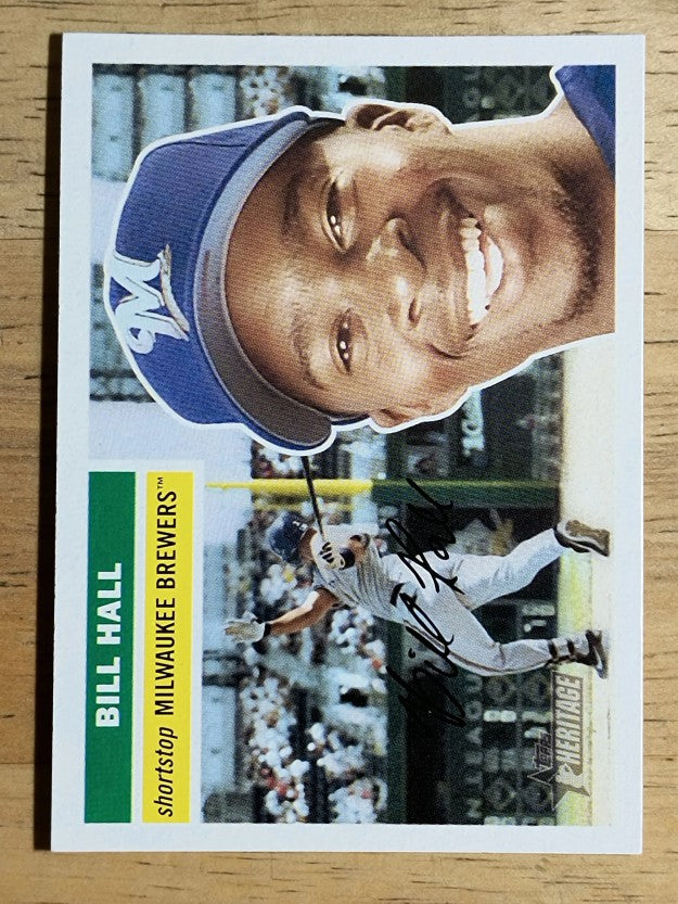 2005 Topps Heritage White Backs #387 Bill Hall