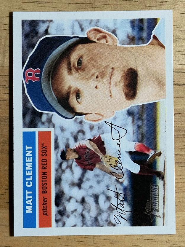 2005 Topps Heritage White Backs #308 Matt Clement