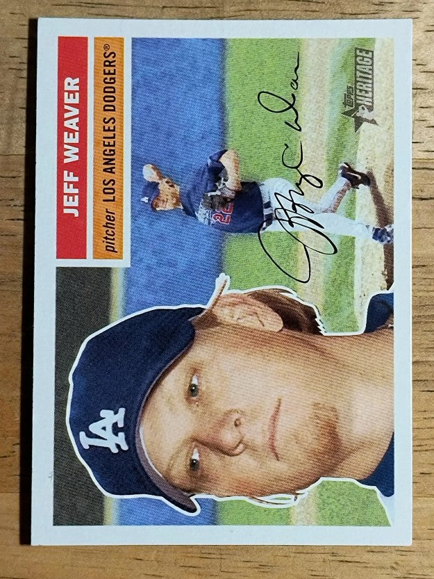 2005 Topps Heritage White Backs #173 Jeff Weaver