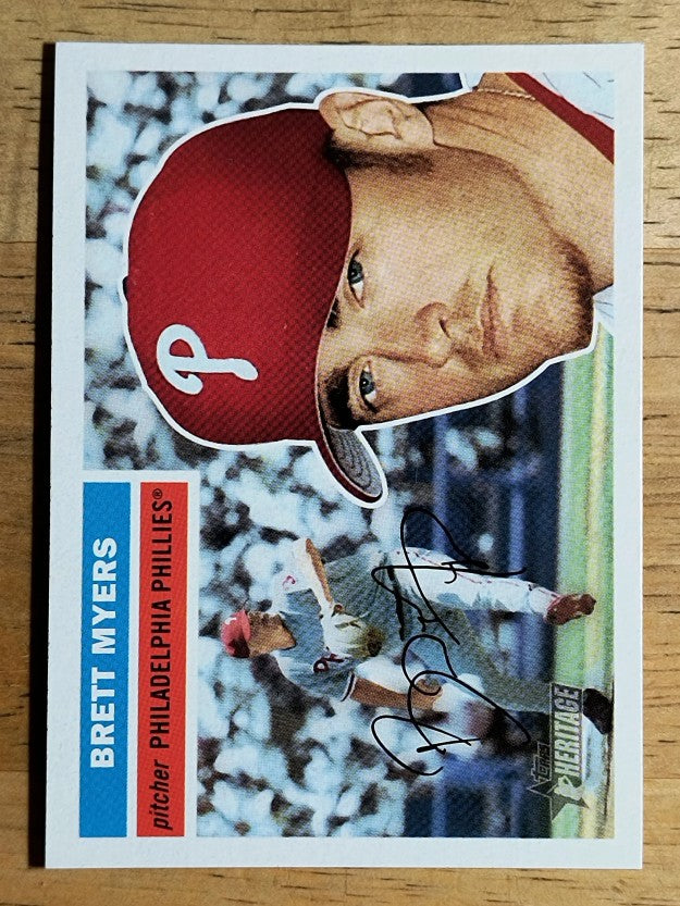 2005 Topps Heritage White Backs #180 Brett Myers