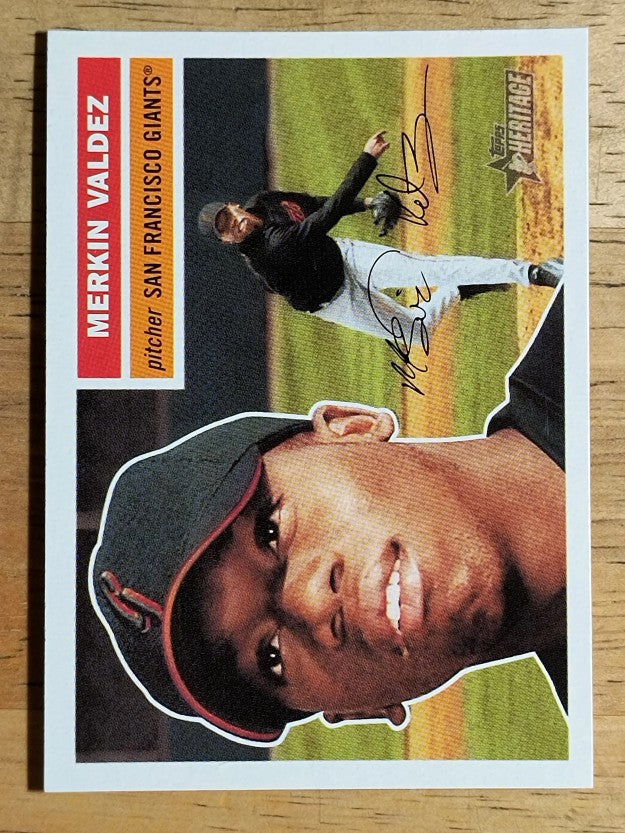 2005 Topps Heritage White Backs #96 Merkin Valdez