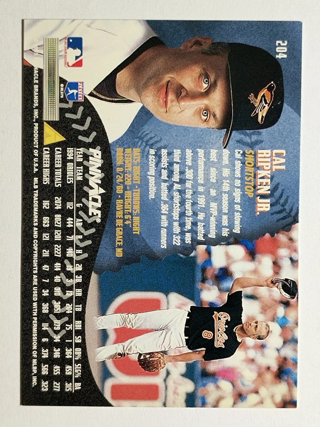 1995 Pinnacle #204 Cal Ripken