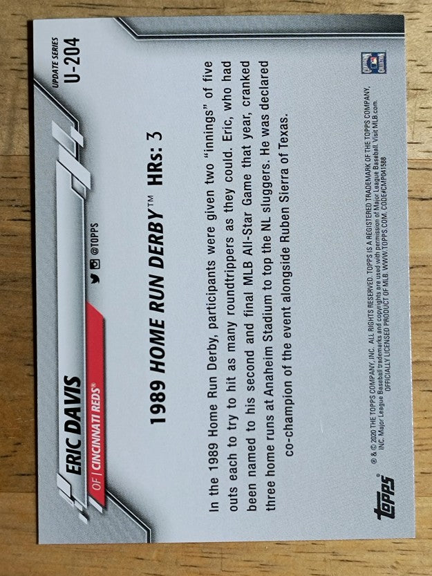 2020 Topps Update #U204 Eric Davis HRD
