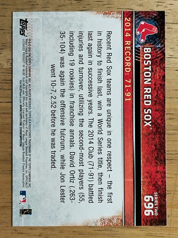 2015 Topps #696 Boston Red Sox
