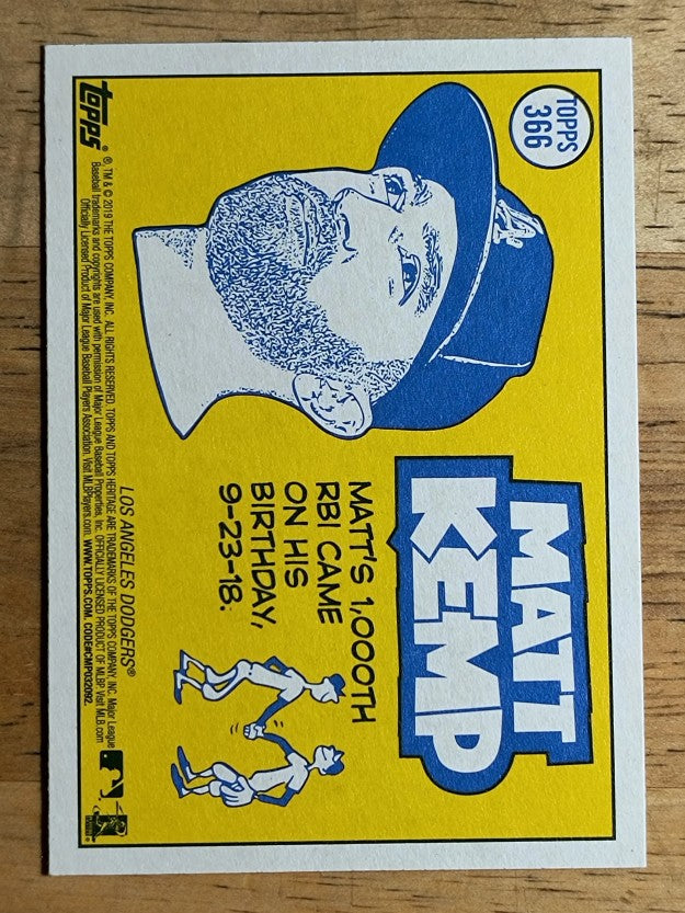 2019 Topps Heritage #366 Matt Kemp AS