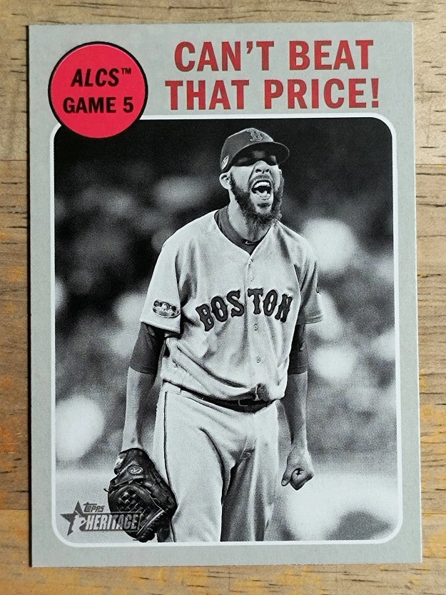 2019 Topps Heritage #202 David Price Playoff HL