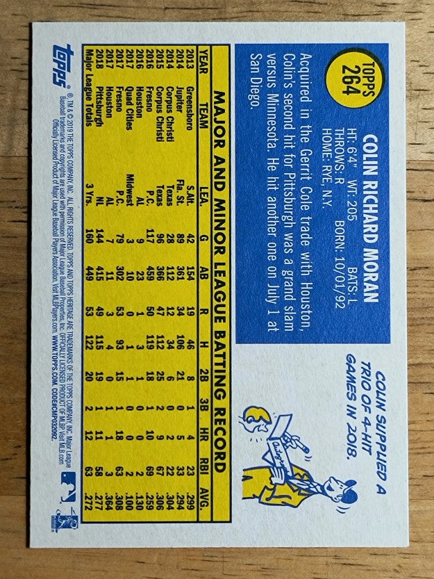 2019 Topps Heritage #264 Colin Moran