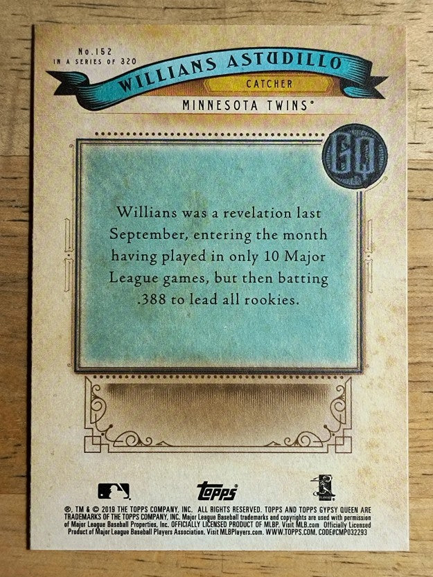 2019 Topps Gypsy Queen #152 Willians Astudillo RC