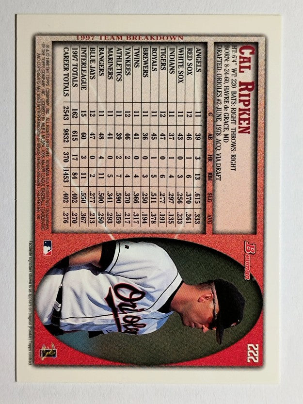 1998 Bowman #222 Cal Ripken