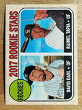 2017 Topps Heritage #258 Raimel Tapia RC/David Dahl RC