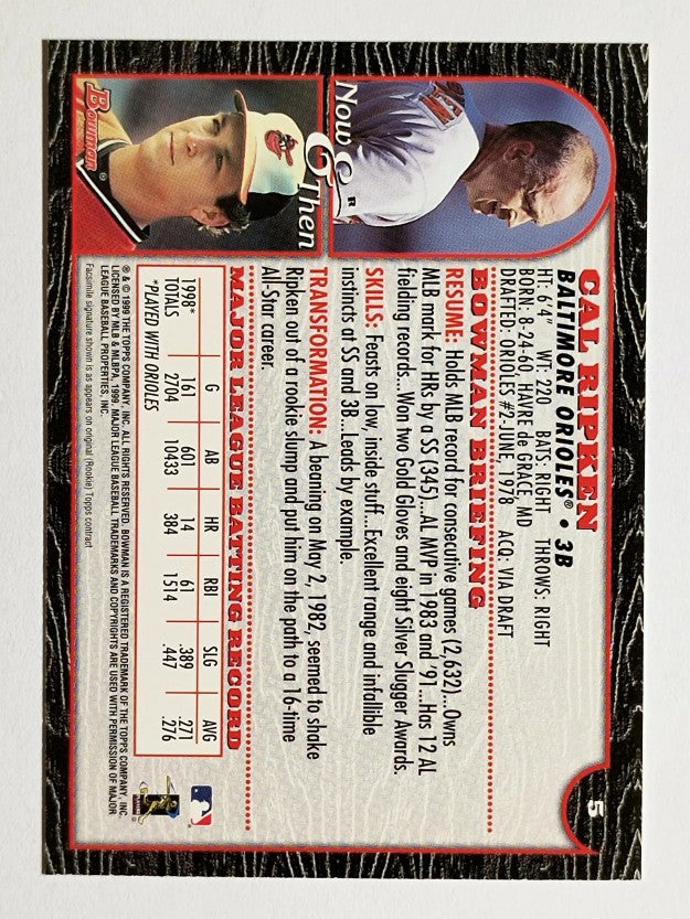1999 Bowman #5 Cal Ripken