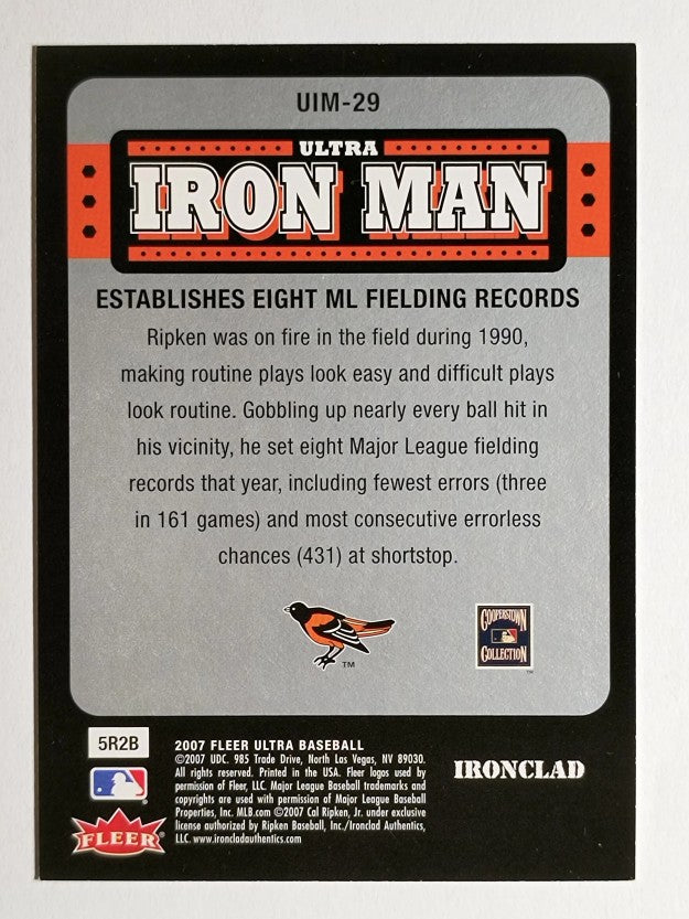 2007 Ultra Iron Man #29 Cal Ripken Jr.