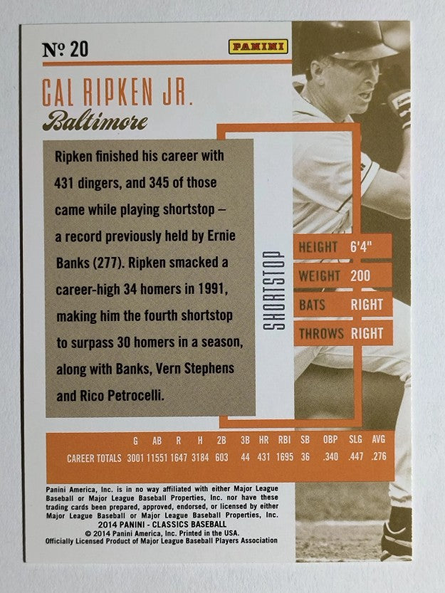 2014 Classics #20 Cal Ripken