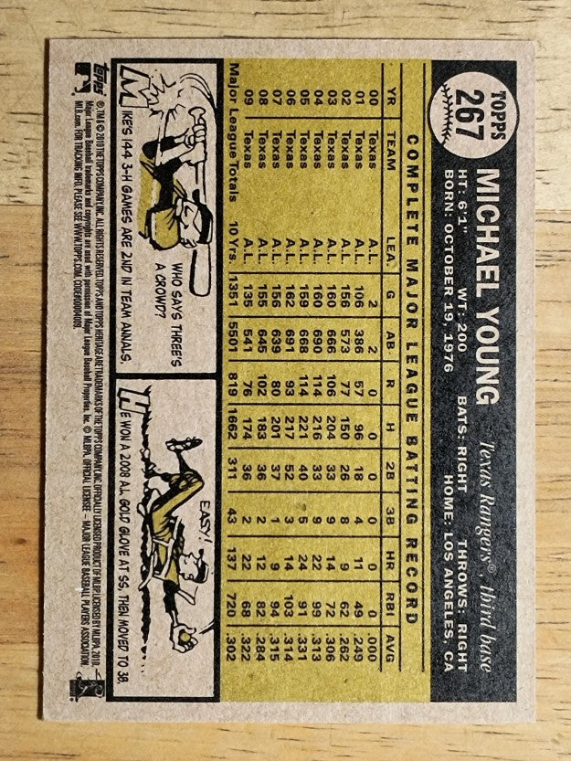 2010 Topps Heritage #267 Michael Young