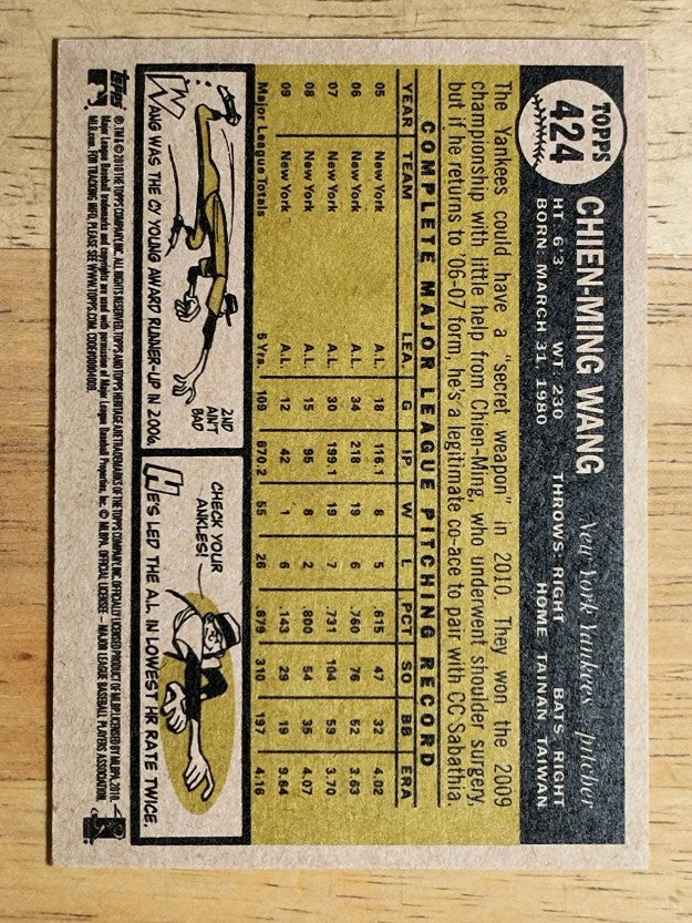 2010 Topps Heritage #424 Chien-Ming Wang