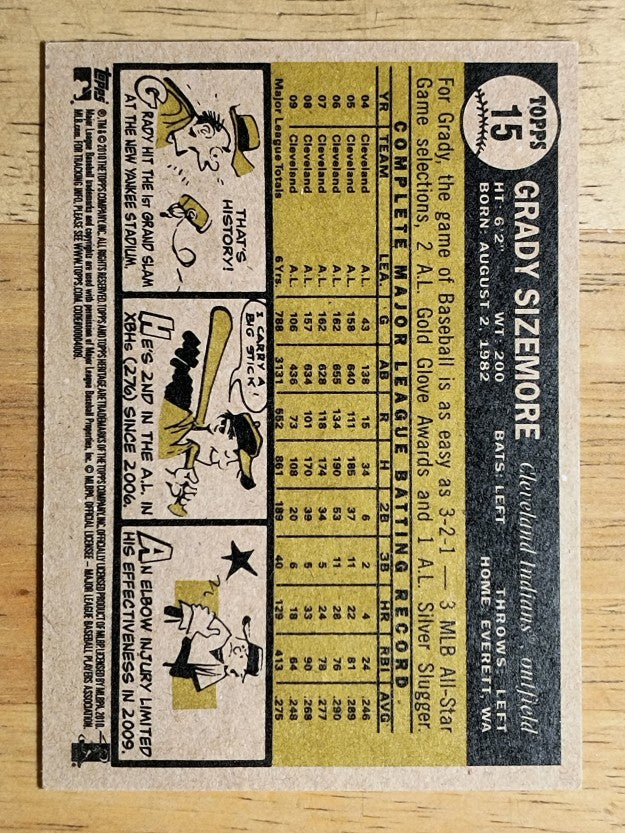 2010 Topps Heritage #15a Grady Sizemore