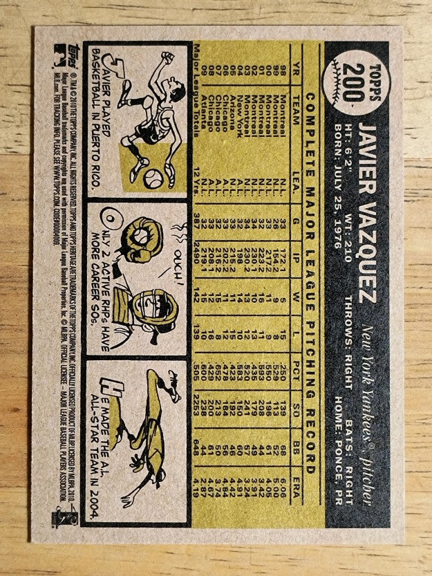 2010 Topps Heritage #200 Javier Vasquez