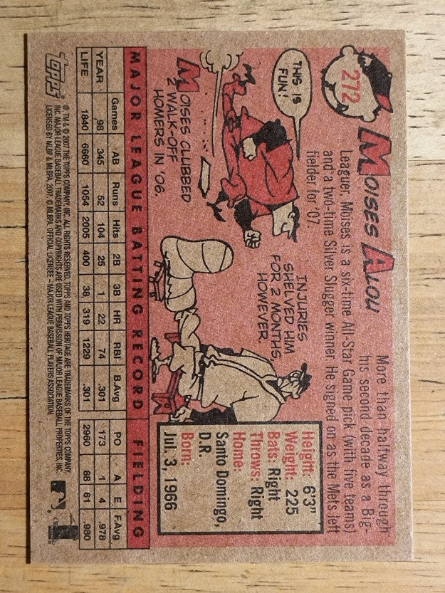 2007 Topps Heritage #272 Moises Alou
