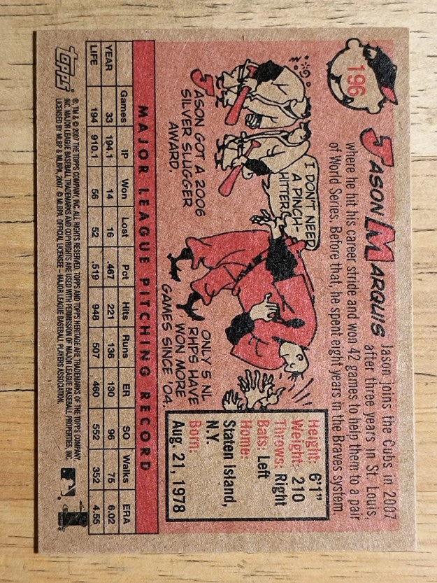 2007 Topps Heritage #196 Jason Marquis