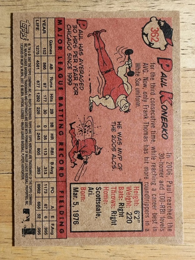 2007 Topps Heritage #362 Paul Konerko