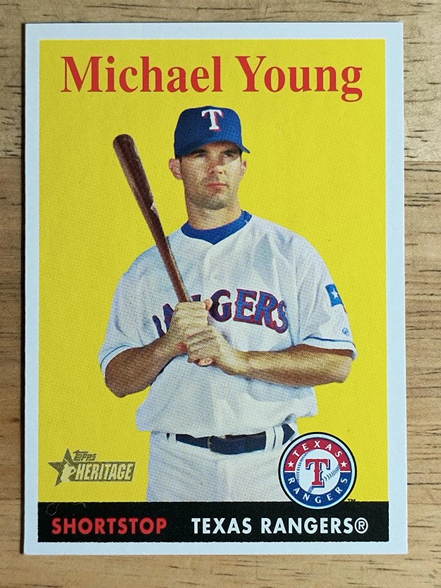 2007 Topps Heritage #375 Michael Young SP