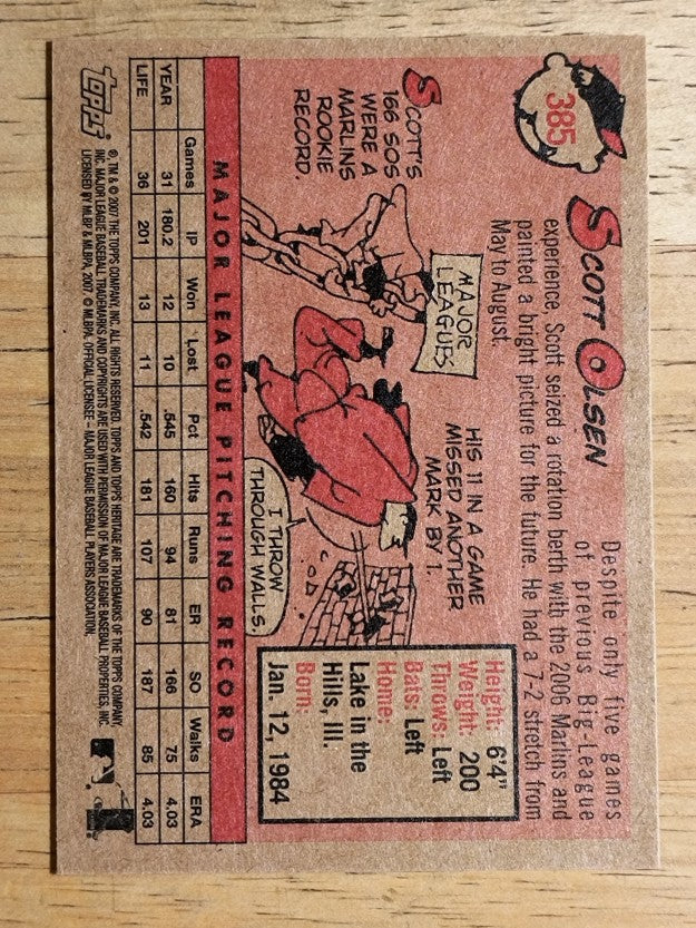 2007 Topps Heritage #385 Scott Olsen