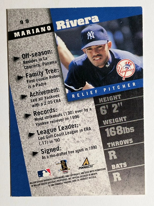 1998 Pinnacle Inside #99 Mariano Rivera