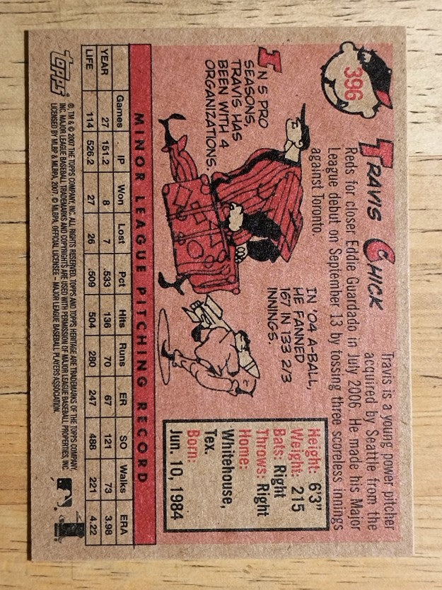 2007 Topps Heritage #396 Travis Chick