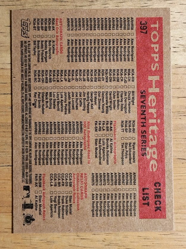 2007 Topps Heritage #397 Detroit Tigers TC