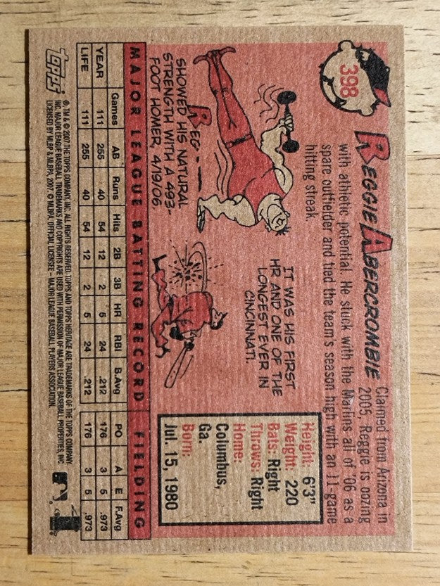2007 Topps Heritage #398 Reggie Abercrombie