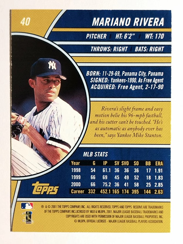 2001 Topps Reserve #40 Mariano Rivera