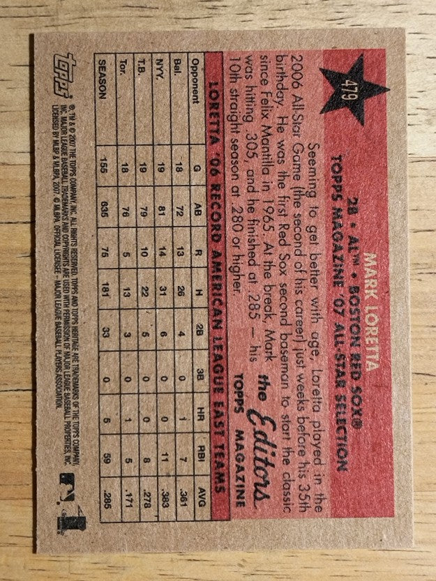 2007 Topps Heritage #479 Mark Loretta AS