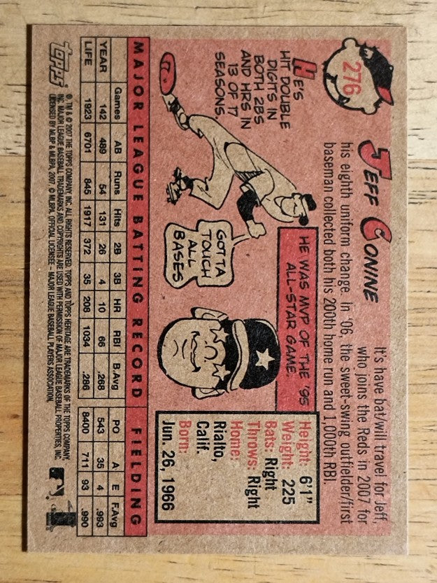 2007 Topps Heritage #276 Jeff Conine SP