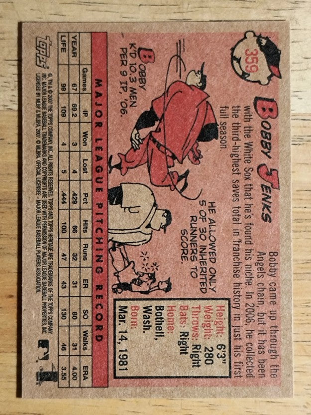2007 Topps Heritage #359 Bobby Jenks
