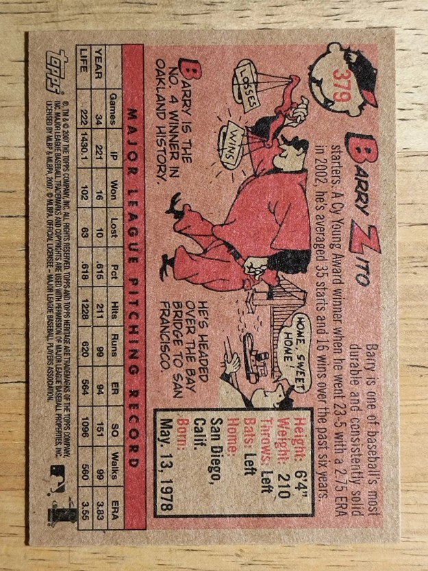 2007 Topps Heritage #379 Barry Zito