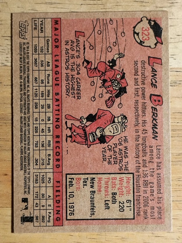 2007 Topps Heritage #323 Lance Berkman