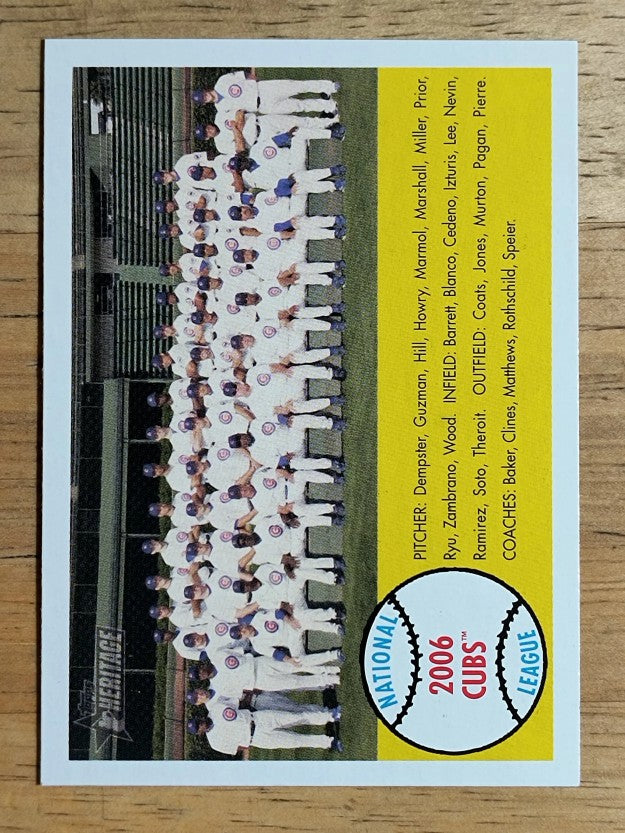 2007 Topps Heritage #327 Chicago Cubs TC
