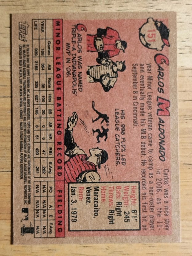 2007 Topps Heritage #151 Carlos Maldonado