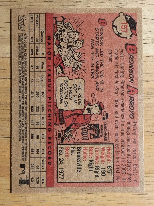 2007 Topps Heritage #157 Bronson Arroyo
