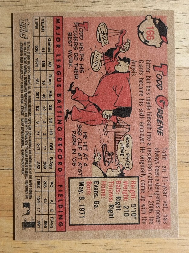 2007 Topps Heritage #166 Todd Greene